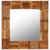 Wall Mirror Solid Reclaimed Wood 23.6"x23.6" - Brown