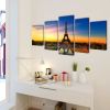 Canvas Wall Print Set Eiffel Tower 79" x 39" - Multicolour