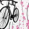 Bike & Flowers - Large Wall Decals Stickers Appliques Home Decor - HEMU-HL-5849