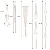 5 Packs Macrame Plant Hangers with 5 Hooks, Different Tiers, Handmade Cotton Rope Indoor Outdoor Boho Home Decor YJ - white