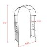 Arc Roof Wrought Iron Arch Plant Climbing Frame RT - Dark Green