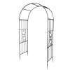Arc Roof Wrought Iron Arch Plant Climbing Frame RT - Dark Green