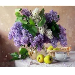 XXL - 5D Diamond Painting - FliederstrauÃŸ Homejoy  - 60x80cm