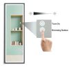 LED Full Length Mirror Wall Mounted Lighted Floor Mirror Dressing Mirror Entry Dimmer Touch Switch RT - 65"H x 21.7"W