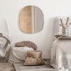 Asymmetrical Accent Wall Mounted Mirror Decorative Living Room Bedroom Entryway, 2 Sizes - S
