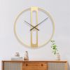 Classical Large Decorative 20" Gold Mordern Wall Clock - Gold