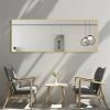 Modern Full Length Mirror, 65" x 22"x 1.2" - Brushed Gold - Aluminum alloy