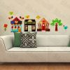 Cartoon House Collection - Wall Decals Stickers Appliques Home Dcor - HEMU-JM-8250