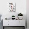 Motivational Wall Art Retro Background Canvas Art Family Rules Wall Decor Black and White Modern Pictures  Home Decorations  - 12x16inchx1pcs