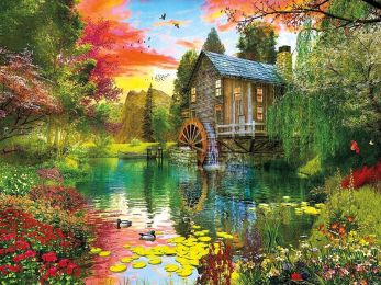 Full DIY 5D Diamond Painting Natural Scenery Cross Stitch Diamond Embroidery Pattern - Square - 80x100cm
