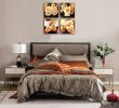 Flower Canvas  Woman Yellow White Flowers Picture 4 Piece Framed Artwork Modern Plant Floral Canvas Print Wall Decoration - 12x12inchx4pcs