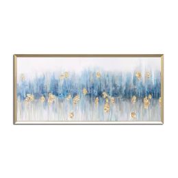 Blue artistic Frameless Abstract Oil Painting On Canvas For Living Room Home Pictures Paint By Modern Oil Wall Art Paintings - 40x80cm