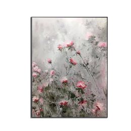 Pure Handmade Palette Knife Flower Canvas Oil Painting Wall Art Canvas Pictures Artwork For Home Decoration Wall Pictures - 75x150cm