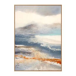 Abstract Golden Sun Canvas Painting Flowing Big Paint Posters  Fashion Tableaux Living Room Nordic Wall Art Decor Tableaux - 60x90cm