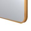 DunaWest 24 Inch Matte Gold Rectangular Wall Mirror, Round Corners, Gold - Default