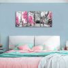 Black and White Wall Art Girls Pink Paris Theme Canvas Prints Eiffel Tower Wall Paintings London Big Ben Pictures  Bathroom - 12x16inchx3pcs
