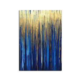 Handmade Top Selling Abstract Oil Painting Wall Art Modern Blue Picture Minimalist On Canvas Home Decoration For Living Room No Frame - 90x120cm