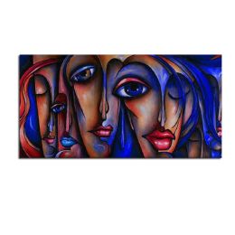 Top Selling Handmade Abstract Oil Painting Wall Art Retro Figure Picture Canvas Home Decor For Living Room Bedroom No Frame - 150x220cm
