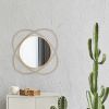 Free shipping Iron Wall Mirror Decorative Mirror 22Inch,Gold  YJ - Gold