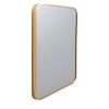 DunaWest 24 Inch Matte Gold Rectangular Wall Mirror, Round Corners, Gold - Default