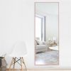 Modern Full Length Mirror, 65" x 22"x 1.2" - Rose Gold - Aluminum alloy
