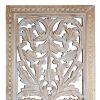 Attractive Mango Wood Wall Panel Hand Crafted With Intricate Details, White - BM01909