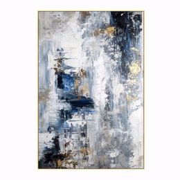 100% Hand Painted Abstract Painting Modern Abstract Blue Hand Made Oil Painting Wall Art Abstract Textured Art Wall Art No frame - 150x220cm
