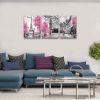 Black and White Wall Art Girls Pink Paris Theme Canvas Prints Eiffel Tower Wall Paintings London Big Ben Pictures  Bathroom - 12x16inchx3pcs