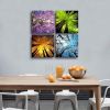 4 Panels Canvas Spring Summer Autumn Winter Four Seasons Landscape Color Tree Painting Picture Prints Modern Giclee Artwork - 12inchx12inchx4pcs