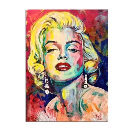 Portrait Art Marilyn Monroe Smoking Canvas Oil Painting Posters and  Cuadros Wall Art for Living Room Home Decor No Frame - 60x90cm