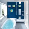 Blue Ocean  Bathroom Decorations, Sea Turtle Octopus Goldfish Pictures Canvas Print Art Painting  Wall Decorations-4 Panels - 12inchx12inchx4pcs