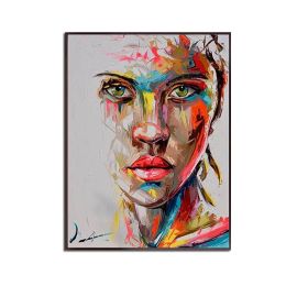 Ha's Art Top Selling Handmade Abstract Oil Painting Wall Art Modern Minimalist Fashion Figure Picture Canvas Home Decor  No Frame - 70x140cm