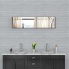 47x12 inch Full Length Mirror with Hanging Hooks  Door Wall Mounted Decoration Floor Dressing Mirror Full Body Mirror  Bathroom - Black