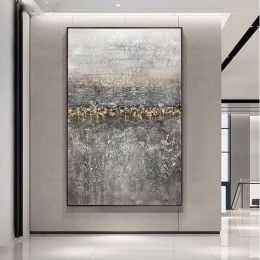Handmade Abstract Oil Painting Wall Art Modern Bright Color Abstract Picture On Canvas Home Decoration For Living Room No Frame - 75x150cm
