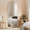 Chic Arch-top Full Length Mirror - Gold - solid wood