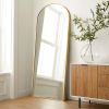 Modern Arch-top Full Length Mirror - Gold - metal