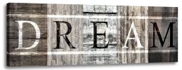 Quotes Wall Art Dream Signs Wall Decor Inspirational Canvas Prints Framed - 6x17inchx1pcs