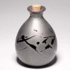 500ml Black Ceramic Wine Jar Hand Painted Wine Bottle Vintage Chinese Style Wine Flask Flagon - Default