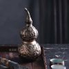 500ml Bronze Gourd Ceramic Wine Bottle Chinese Style Wine Jar Wine Jug Antique Empty Wine Vase Flask Flagon - Default