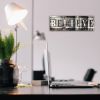 Inspirational Wall Art Believe Quotes Wall Decor Signs Canvas Art Office Decor - 12x36inchx1pcs