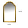 DunaWest Arched Top Handcrafted Metal Encased Accent Wall Mirror, Antique Gold - UPT-228540