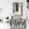 DunaWest Mosaic Tile Design Rectangular Accent Wall Mirror, Silver - UPT-228547