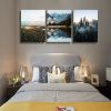 3 Piece Canvas Wall Art Snow Mountains and Lake Canvas Prints Nature Wall Art Landscape Wall Painting for Living Room Home Decoration - 12x16inchx3pcs