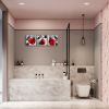 Black and Red Wall Art Red Rose Canvas Prints for Living Room Flower Paintings for Home Bedroom Bathrooms Decor Large - 16inchesx16inchesx3pcs