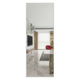 Modern Full Length Mirror, 65" x 22"x 1.2" - Sand Gray - Aluminum alloy