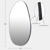 Asymmetrical Accent Wall Mounted Mirror Decorative Living Room Bedroom Entryway, 2 Sizes - L