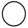 DunaWest 28 Inch Round Wooden Floating Beveled Wall Mirror, Black - UPT-226272