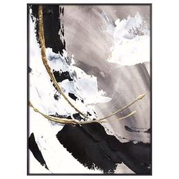 100% Hand Painted High Quality Abstract Canvas Oil Painting Thick Textured GOLDEN Wall Art Large Modern Porch Decoration No Framed - 60x90cm