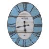 Vintage Worn  Wall Decorative Rustic Clock XH - a Vintage Worn Blue & a Vintage Worn White