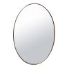 DunaWest 35 Inch Oval Hanging Accent Wall Mirror with Metal Frame, Matte Gold - Default